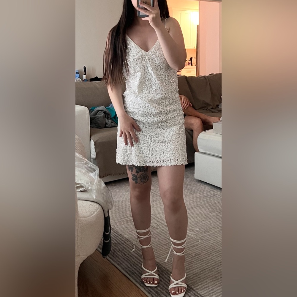 White Floral Lace Dress
